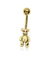 Teddy Bear Shaped Belly Piercing DSB-24